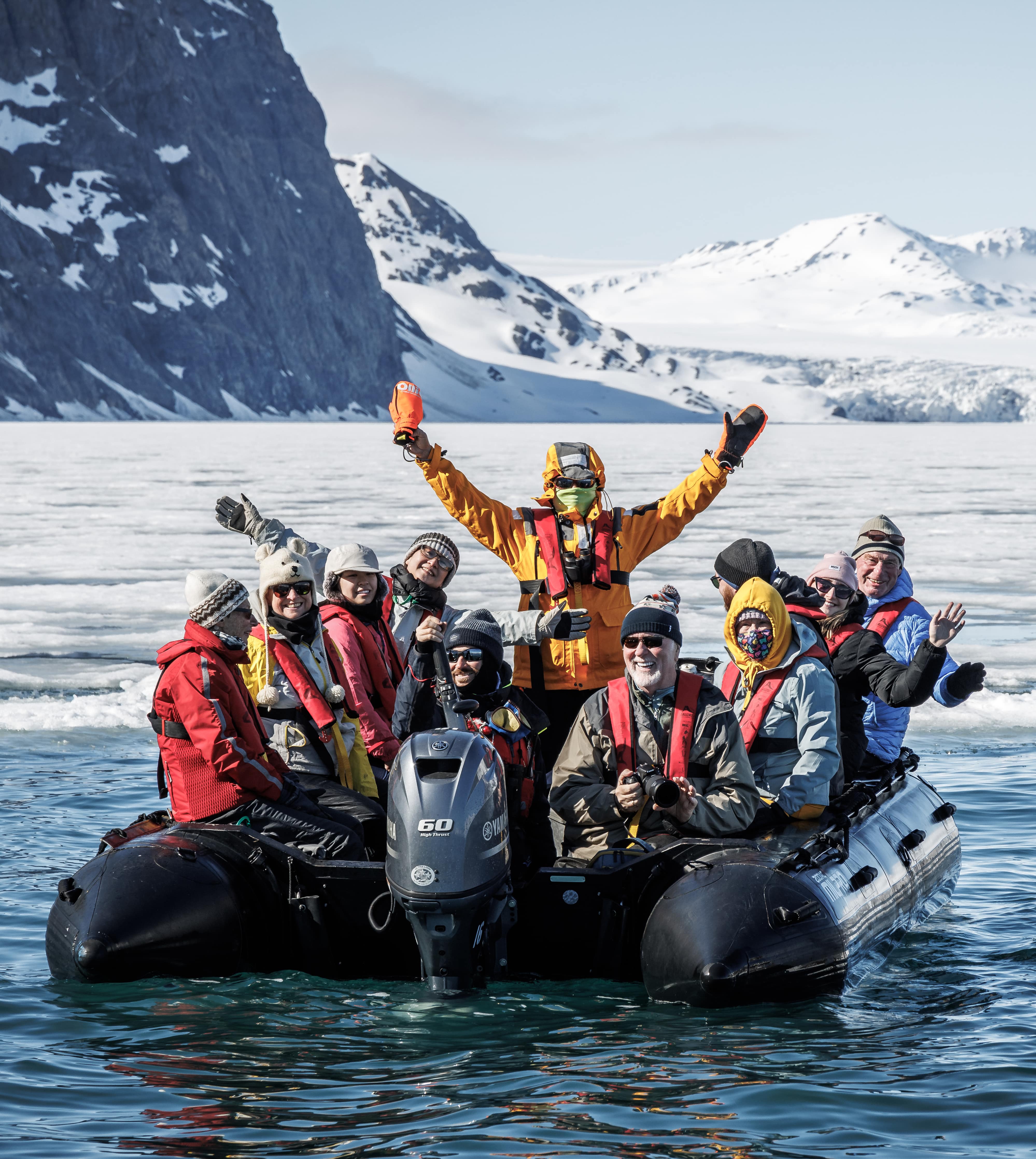 Zodiac cruise in Svalbard